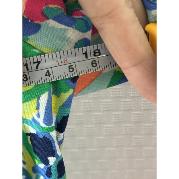 Lily Pulitzer Fleur Dress Navy Travelers Palm Size XL 14 16 - Picture 8 of 10